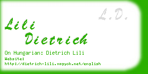 lili dietrich business card